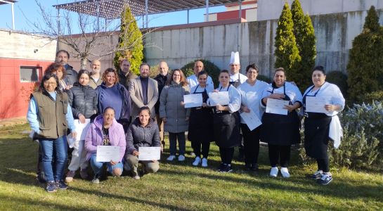 Clausura y entrega de diplomas de la Afe de comedor social y horticultura y viverismo