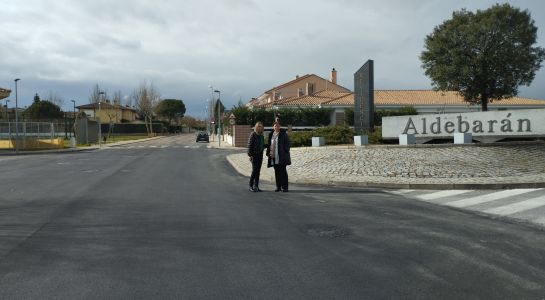 Obras de asfaltado en las calles de acceso a Aldebarán y Valdelagua