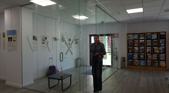 Nuevo vestíbulo acristalado en la Biblioteca Antonio de Nebrija