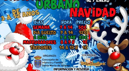 Abierto el plazo de inscripción para el campamento urbano de Navidad dirigido a niños de entre 3 y 12 años