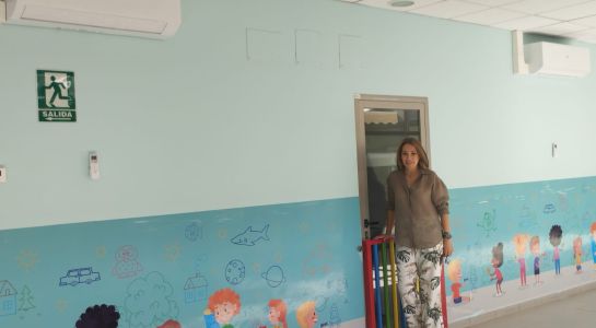 Nuevos equipos de climatización y vinilos decorativos en la Escuela Infantil 