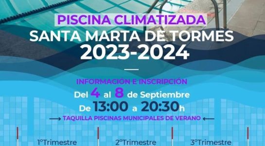 Las inscripciones para la nueva temporada de la piscina climatizada podrán formalizarse del 4 al 8 de septiembre