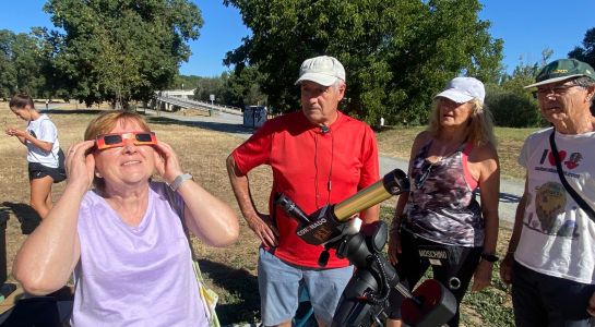 La Isla del Soto se convierte en punto de encuentro para la observación del eclipse solar