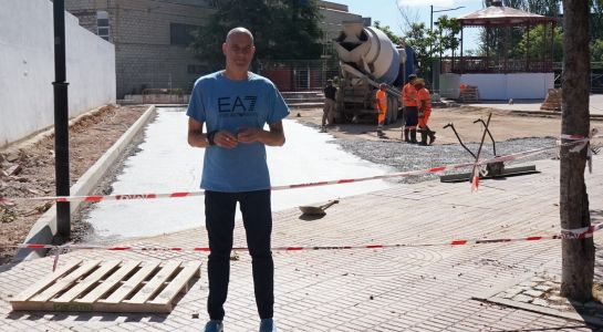 En marcha las obras de ampliación de la plaza Tierno Galván con las que se ganará espacio para la realización de actividades